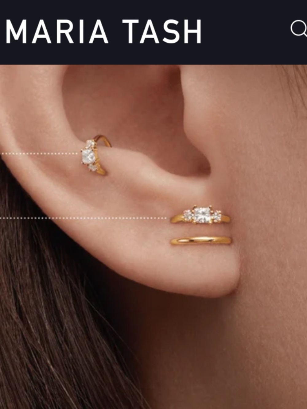 Maria Tash Diamond earring